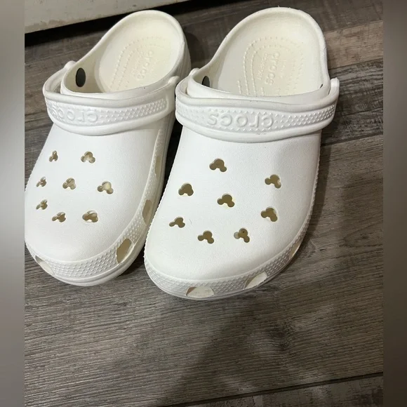 Disney Mickey Mouse CROCS Classic White Clogs - Picture 3 of 11